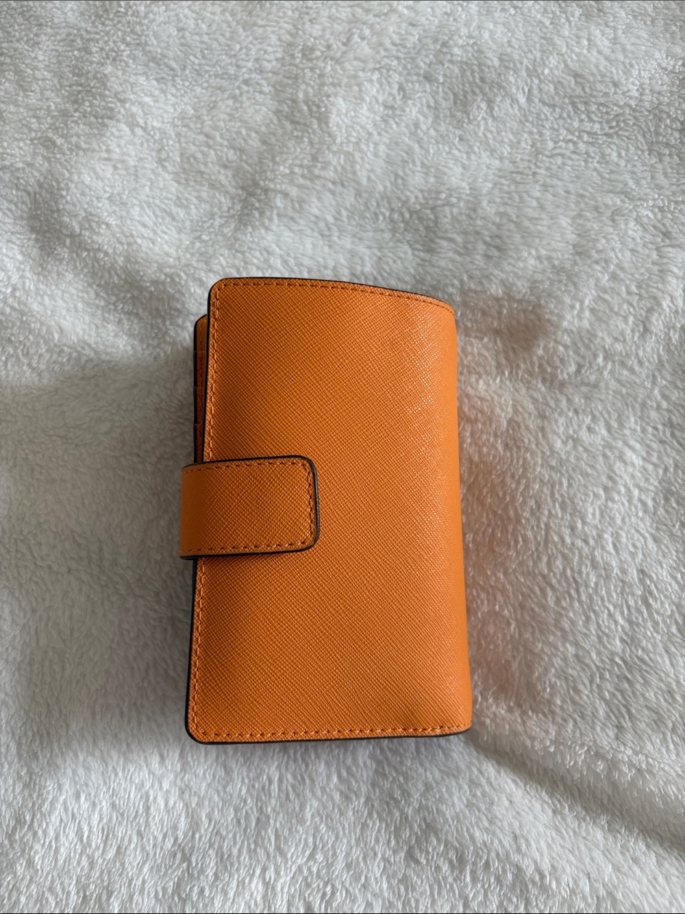 Michael Kors Orange Saffiano Zip-Around Wallet - Picture 3 of 6